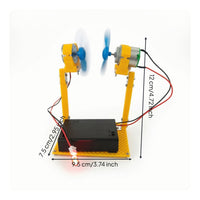Hands-on Wind Turbine Model with LED Light Renewable Energy Wind Power Generation Kit Teaching Model with Propeller Functional for Classroom