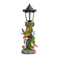 Solar Garden Lantern Resin-Style Outdoor Solar Lantern Black for Yard