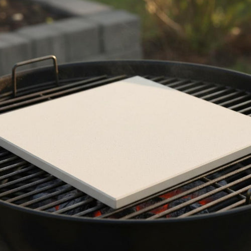 3 Pieces Pizza Stone Set Even Heat Distribution Pizza Stone with Rack and Cutter Bakeware Creates Crispy Crust Versatile