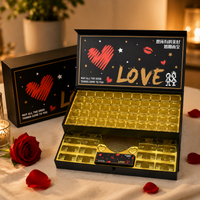 Red Double Layer Cardboard Gift Box with Lid 39x19x9cm for Presents