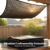 Dark Mesh Heat Insulating Cloth Reinforced Edges Shade Netting for Garden, Pool