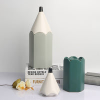 Ceramic Pencil Holder with Geometric Pattern, Minimalist Style