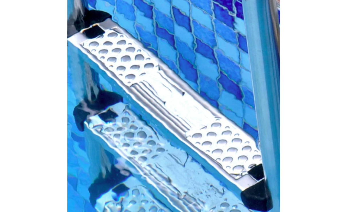 4-Step Pool Ladder Stainless Steel Ladder with Handrails No-Hole Pool Staircase for Families, in-Pool Pools