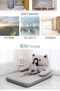 源头工厂单人双人加高气垫床家用户外充气床卡通小熊午休床垫
