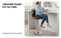 Adjustable Pedestal Stool with Back Sturdy Base Bar Chair Easy to Clean for Cafe
