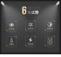 led三基色柔光灯面光灯会议室照明演播厅摄影暖白冷光舞台补光灯 LED嵌入式6500K(纯白）白光