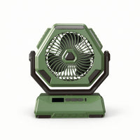 Compact Rechargeable Fan with Power Bank Battery Operated Portable Fan with Digital Display for Tent