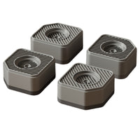 4 Pieces Ribbed Surface Appliance Support Pad Shock Absorbing Anti-Slip Foot Pad Moisture Resistant