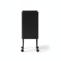 Wheeled Trash Can Slim Wastebasket Space-Saving for Kitchen, Living Room