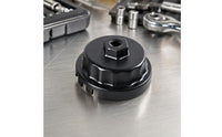 64.5mm Oil Filter Wrench with 14 Teeth Aluminum Alloy Oil Filter Cup Wrench Compact Tool Sturdy for Mechanics, Garage