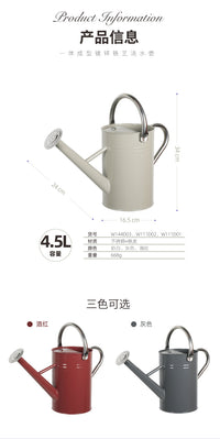 Worth Iron Watering Can with Long Spout and Adjustable Nozzle