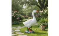 Outdoor Garden Goose Statue Weather Resistant Goose Garden Statue Weatherproof Decor Long-Lasting for Gardeners, Homeowners, Yard, Patio, Entryway