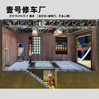 微缩地台1:64小场景沙盘摆件小比例精品手办收藏家人偶迷你摆件