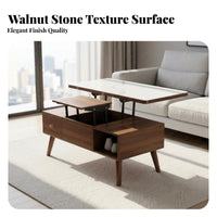 transformable elevateTop Coffee Table Height-Adjustable transformable elevateTop Table Built-in Storage Movable with casters