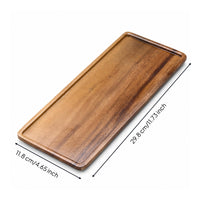 Serving Tray Polished Smooth Surface Wooden Serving Tray Tableware