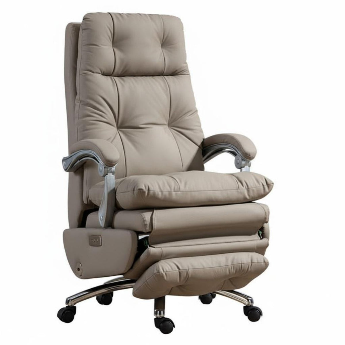 Reclining Highspine-Supporting Chair with Footrest Height Adjustable Highspine-Supporting Recliner with Footrest 360° Rotate