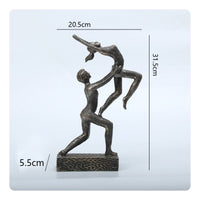 Dancing Figure Statue Elegant Gymnast Table Decor Ideal Gift for Office, Dancers