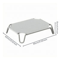 Elevated Pet Bed Breathable Textile Pet Cot Washable