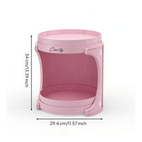Rotating Tray with Raised Edges Compact Rotating Tray with Two Tiers Versatile