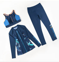 WaterTime潜水服女冲浪服水母衣湿衣分体浮潜泳衣长袖长裤防晒服