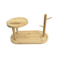 Bamboo Entryway Key Storage Organizer, Living Room Shoe Cabinet Shelf, Wall Hook, Wooden Jewelry Tray