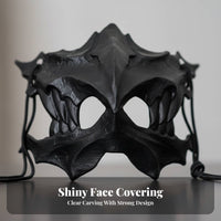 Mythological Design Demonic creature Halfface covering Intricate features Horror Character face covering Adjustable Strap Costume Accessory for Halloween fans, Cosplayers, Adults, Cosplay festivitys, Stage Performances, fancy dress ball Balls, Nightclubs