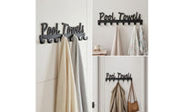 Wall Hook Rack Modern Metal Hook Rack Sleek for Entryway