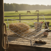Triangular Hay Steel Rack Metal Hay Feeder Dampness Reducing Barn Equipment for Stable