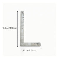 L-Shaped Ruler with Double-Sided Scale Compact Rulers Portable for Leatherwork