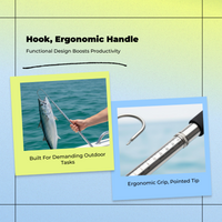 Telescopic stainless steel fishing gaff