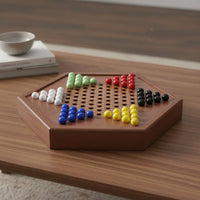 Chinese Checkers Board with Storage Drawer Deluxe Design 6 Player Marble Game