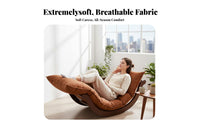 Curved Lounger Lounger Multi-Functional Rocking Chair Small Space Accommodating High Weight Capacity for Balcony, Resting