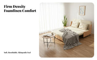 double-purposeUse Pull-extendable Sofa Bed Space-Saving Design Pull-extendable Sleeper Loveseat Adjustable rearrest transformable Couch Side Storage Pocket for Apartment Dwellers, Students, Homeowners, Small Spaces, Living Room, Home Office