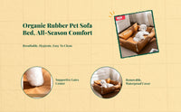 Orthopedic latex dog bed, removable cover