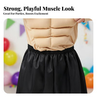 Includes Pants Fake Abs Costume Set Cosplay Boys Muscle Costume Realistic Look for Dress-up, Performance, Halloween