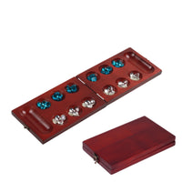 Foldable Mancala Game with Marbles Wooden Mancala Game with Board Portable Classic for Classroom