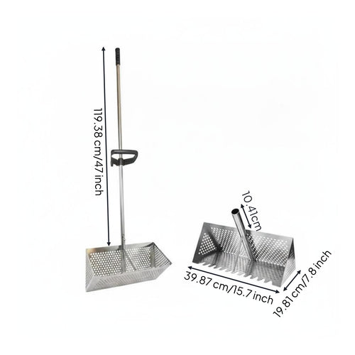 Stainless Steel Sand Rake Detachable Design Shell Collecting Scoop Rustproof