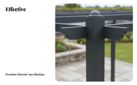Easy Assembly Retractable Canopy Pergola Sturdy Construction Climbing Vine Vine Trellis Weather Resistant Metal Frame Gazebo Protection for Homeowners, Entertainers, Courtyard, Backyard, Poolside, Barbecues