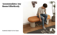 Upholstered Shoe Rack Bench Minimalist Design Padded Shoe Rack Bench Easy A Marks Embly Sturdy-Duty Frame for Bedroom, Hallway