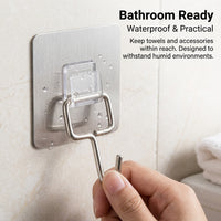 Home Key Holder for Wall with Heavy Duty Adhesive Hooks, Versatile Wall Hangers for Toilet and Washroom