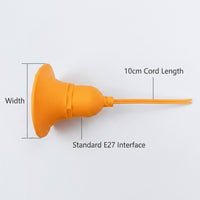 Camping Light and Outdoor Lights Mains Powered for Garage Lighting, Bell Shaped E27 Lamp Holder with Cord, Dustproof UK Weatherproof Fitting