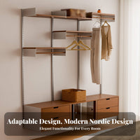 Adjustable Rail Bracket Shelving utilitarian design configurable Track Shelving