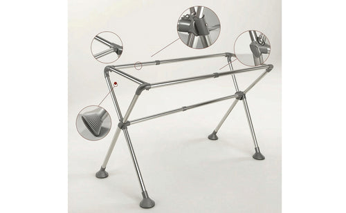 Stainless Steel Clothes Drying Rack Freestanding Foldable Clothes Drying Rack Folding Adjustable for Apartment