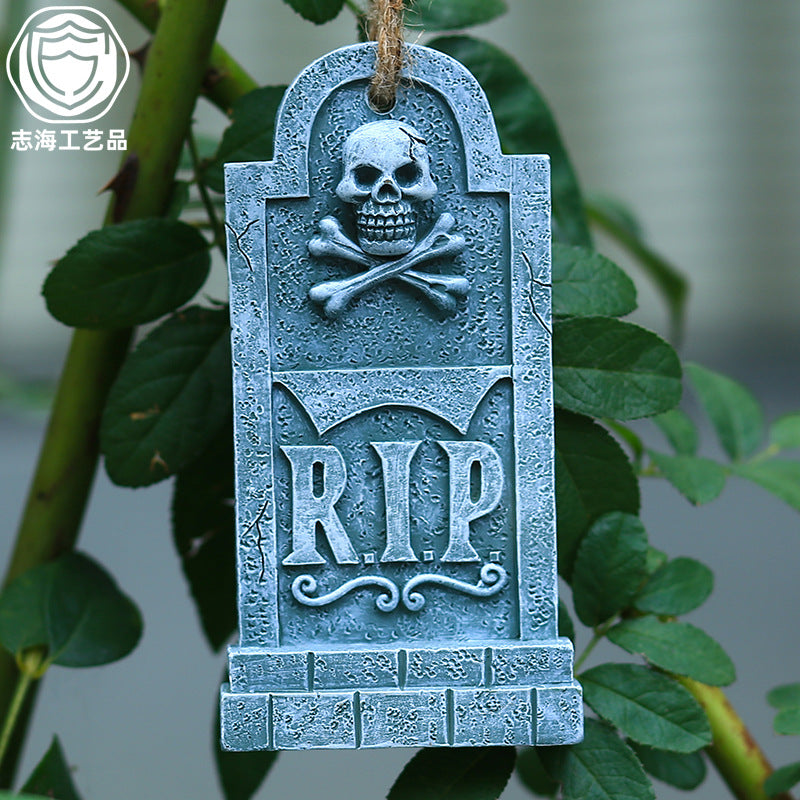 Classic Halloween Tombstone Decoration Hanging Ornament Resin Craft