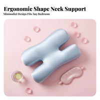 Skin-Friendly I-Shaped Beauty Pillow Aids Back Sleeping Face Cradle Pillow Breathable for Skincare Enthusiasts, Adults, Sleep, Napping, Home