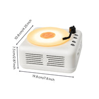Retro Music Player Tabletop Turntable-Style Speaker Vintage for Desk