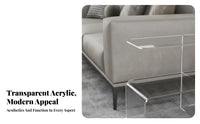 C-Shaped Side Table Minimalist Design C-Shaped Table Space-Saving for Homeowners