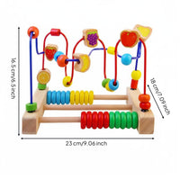 Threepath Bead Mazes Fine Motor Skills Wooden Bead Mazes Sensory Development Wooden Activity Toy for Young Children, Playroom