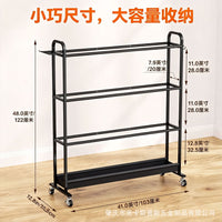 Mobile Basketball Storage Rack with Wheels for Balls