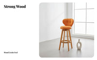Upholstered Wooden Frame Chair Ergonomic Backrest Upholstered Side Chair